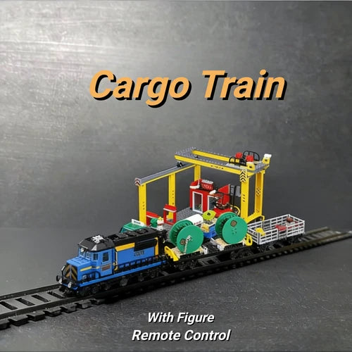 1033pcs Remote Control Cargo Train Building Blocks Fit 60052 Brick Model Toy