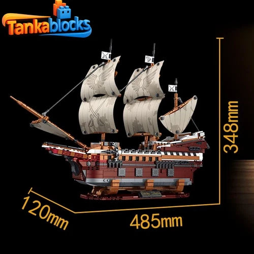 MOC Mayflower Ship Model Building Blocks 2284 Pieces Large Sailing set