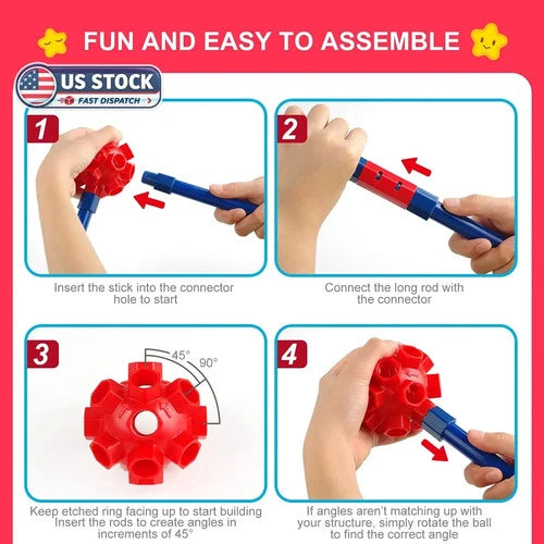 Fort Building Kit for Kids,STEM Construction Toys, Christmas & Birthday Gift for