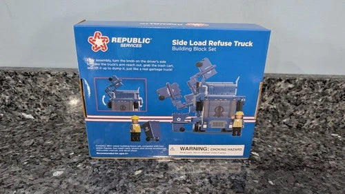 Republic Services Garbage Truck Building Blocks Set Side Load Truck