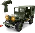 Remote Control Truck off Road - 4X4 1/10 Scale Willys Army Rock Crawler RC Truck