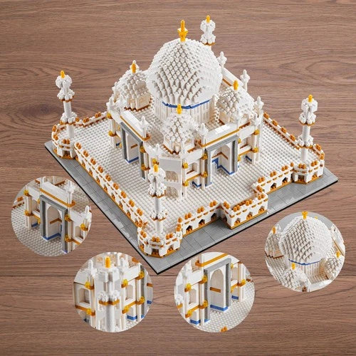 Micro Mini Blocks Architecture Taj Mahal Building Set Landmarks Collection Model