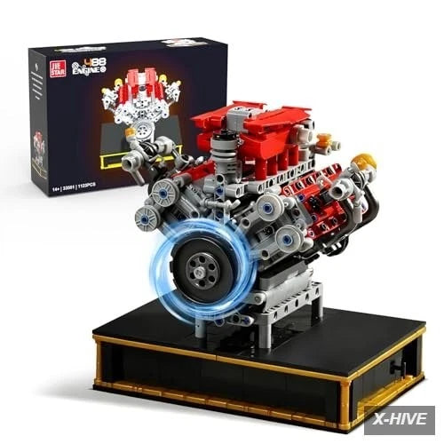 V8 Engine Technic Building Blocks Set That Runs Smoothly,Build Your Own 8 Cylin