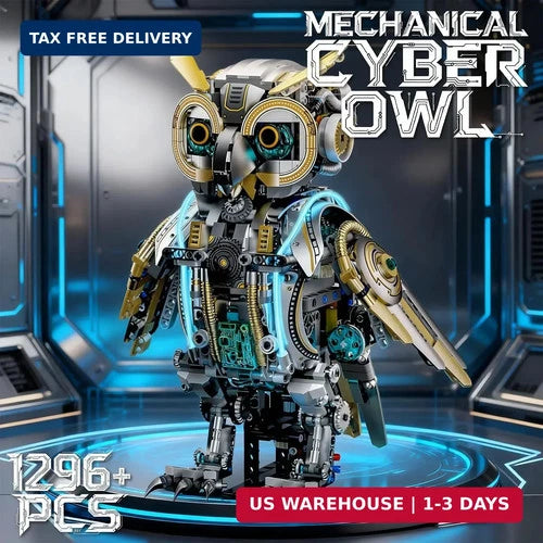 Mechanical Owl Building Blocks Hand-Crank or Electric Powered Moving Snake Engin