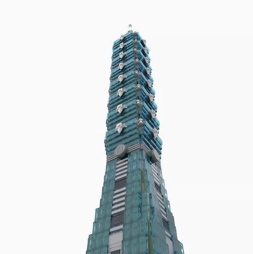 Taipei 101 Skyscraper 1:800 Scale Model Building Block Set Landmark
