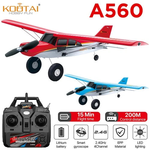 A560 Fixed-wing Airplane RC Gliding 2.4GHZ 4CH 200m EPP 1504 Brushless Motor