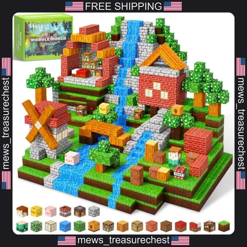 Magnetic Building Blocks Set for Kids, 300 Pieces, 0.8 Inch, Colorful ABS Cubes