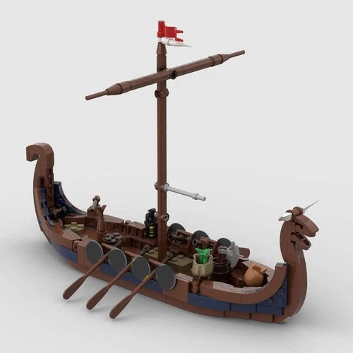MOC-182527 21343 Viking Longships Expansion for Viking Village Set 1023 Pieces