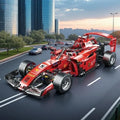 F1 Racing Car Building Blocks MOC Model Kit DIY Assembly Bricks Educational Toy