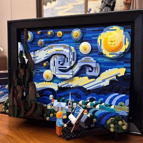 Unbranded Famous Painting Home Wall Art Decor Building Blocks Toy Set Gift