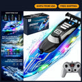 Remote Control Boat for Kids - RC Pool & Lake Toy with LED Lights, Waterproof Fu