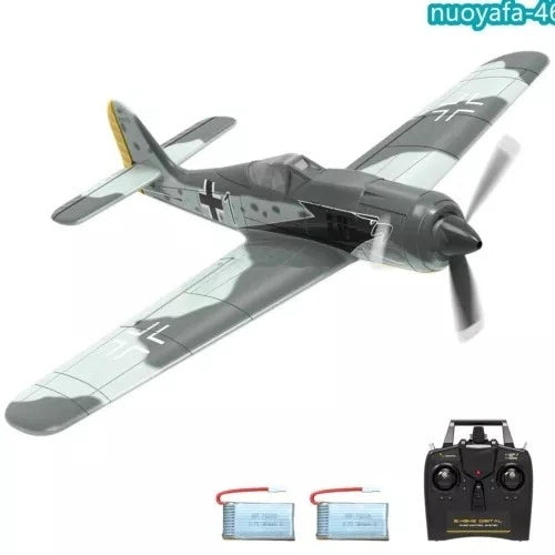 US Volantex 2.4G 4CH FW190 Fighter 400mm Fixed Wing RC Airplane 6-Axis Gyro RTF