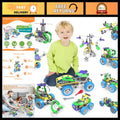 107Pcs Motorized Erector Set - STEM Building Toys for Kids 4-8, Engineering Kit,