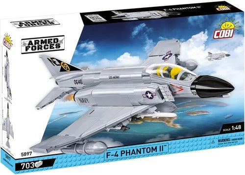 COBI F-4 Phantom II Aircraft Carrier Model Plane Building Block Set # 5897