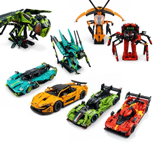 2-in-1 Transform Building Blocks Set 4 Styles STEM Toy Remote Conctrl Set