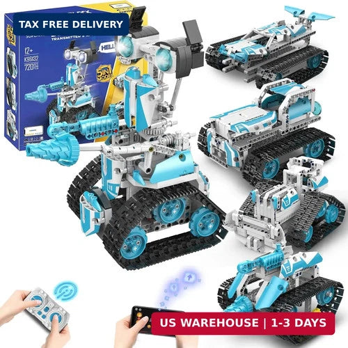 Robot Building Kit with Remote Control STEM Gift for Boys Age 8-12