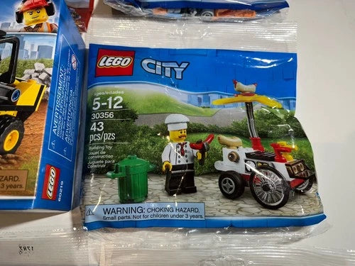 New LEGO Poly Bag Lot & 60219 CITY, Sealed, RETIRED, Various Lot Of 8 Poly Bags