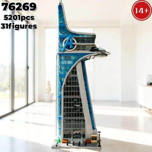 NEW 5201 PCS Avengers Tower Marvel 31figures Building Bricks Set MOC Display BOX