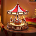 Rolife Carousel Music Box LED DIY 3D Wooden Puzzle Model Building Kit Xmas Gifts
