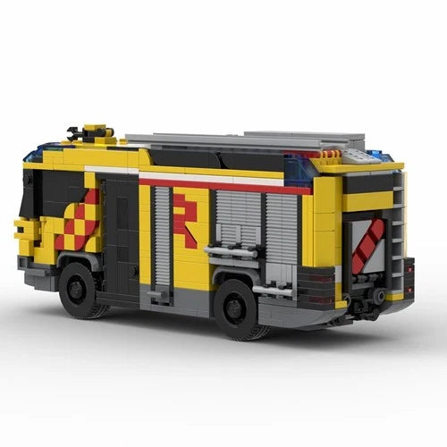 MOC Ultra-modern Hybrid Fire-fighting Vehicle Fire Truck 916pcs DIY Model