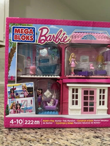 Mega Bloks Barbie Build N Play Fab Mansion 80149 - Brand New Sealed