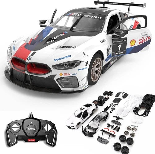 Build Your Own BMW M8 GTE RC Car Kit - DIY Decals & Remote Control - 1:18 Scale