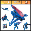 Blue Series Banshee Mega Bloks Set - Buildable Halo Vehicle with Action Figures