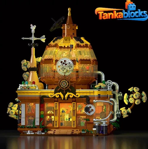 MOC Steampunk Magic Shop Modular Building Blocks Set Toys Gift 1842pcs
