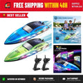 RC Boat for Kids - 2 Pack Remote Control Boats with LED Lights