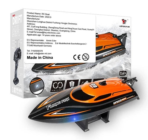 RC HJ812 High Speed Racing Boat 2.4G 10km/h-25km/h Remote Control Boat Toys