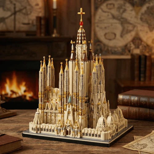 Barcelona Sagrada Familia Church Building Blocks Architecture Model Bricks 10328