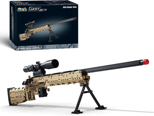 1:1 M24 Building Blocks Gun Sets - 1088 PCS Model Guns Collection Toy Building B