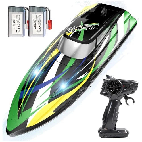 Fast RC Boat with LED Lights, 24+ Mins Playtime