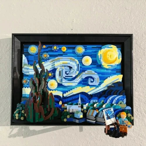 Unbranded Famous Painting Home Wall Art Decor Building Blocks Toy Set Gift