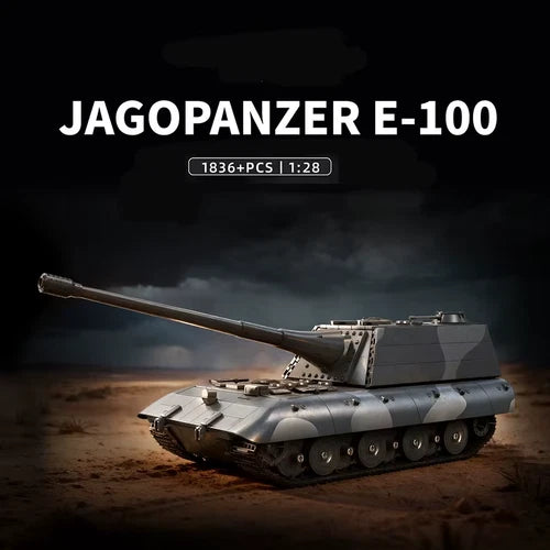 New 1836Pcs Jagdpanzer E-100 WW2 German Tank Destroyer Building Blocks Set Toy