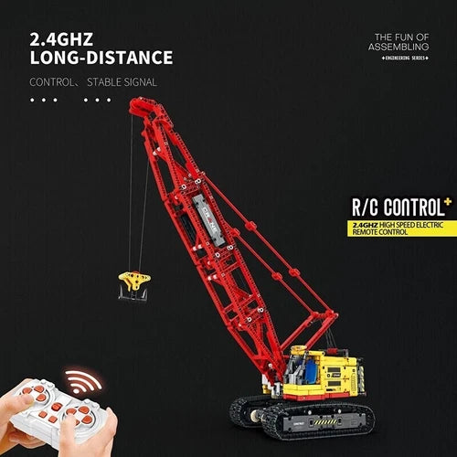 Reobrix Bluetooth RC Control Excavator Crane DIY Model kit Building Blocks Toys