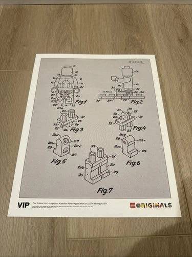 LEGO VIP First Edition Australian 1977 Patent Application Minifigure 5006003