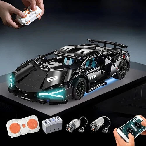 1:14 Racing Sports Car Building Blocks 1280+ Pieces DIY Supercar Model Kit Toy