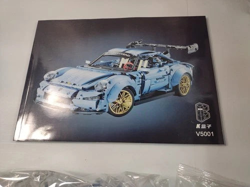 Sports Car Building Blocks Set, 1:10 Scale PR911 Car Model 2100 p 8+ NEW QOQ