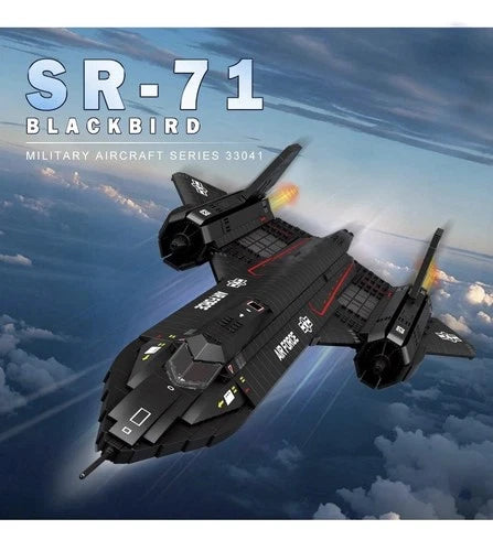 SR-71 Blackbird Lockheed Recon Aircraft Building Blocks Plane 1733pc