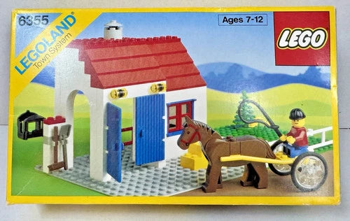 LEGO 6355 Town Derby Trotter New Sealed Bags Retired Open Box City Horse Farm.