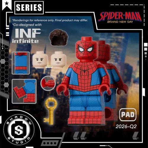 LEGO Marvel Shadow Studios Custom Brand New Day Spider-Man Pad Minifigure NEW