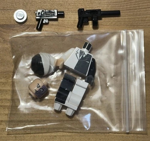 MEOW Two-Face Minifigure bat004 7781 BATMAN I 2006 Two Face's Escape w/ Coin+Gun