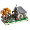 MOC Medieval Small Cemetery with Tombstone Memorial Building Set 1281 Pcs