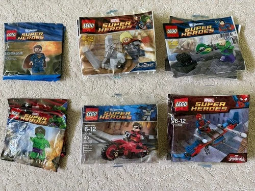 LEGO 5000022 5001623 30166 30163 30164 30302 DC Marvel Hulk Thor Robin Jor El