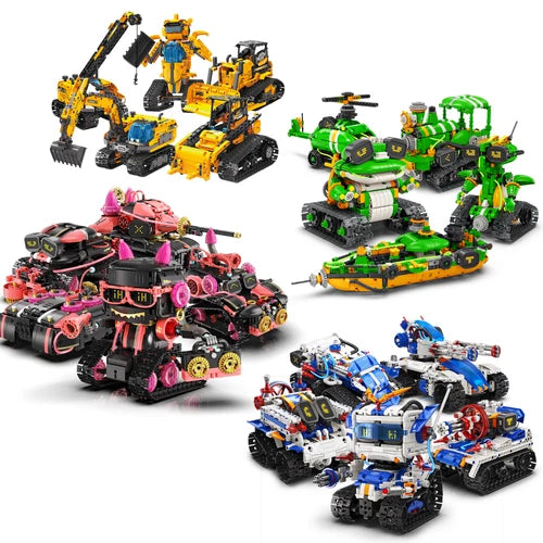 Robot Building Kit with Remote Control STEM Gifts for Boys 8-13 Coding Bot
