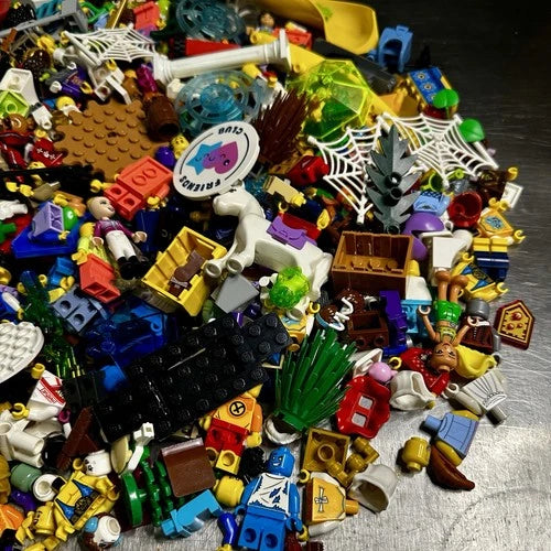 LEGO 2lb Huge Bulk Lot Minifigure Parts Heads Torsos Legs Accessories