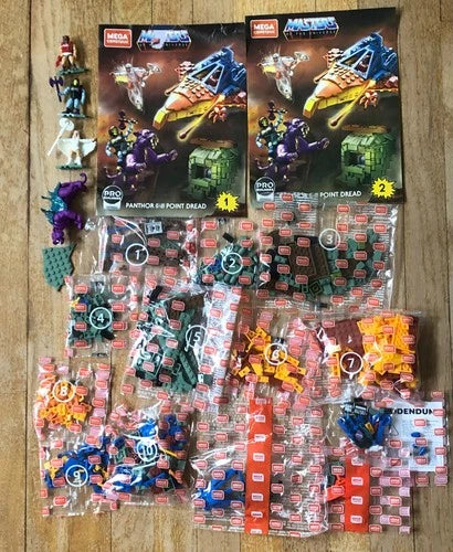 Mega Bloks Construx MOTU Huge Lot Battle Ram Roton Skeletor Mini Figs Mattel