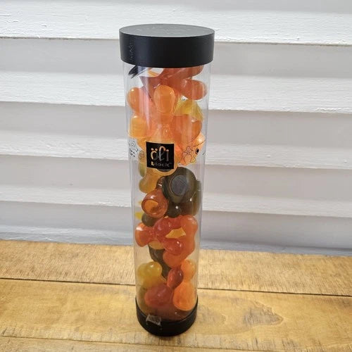 OLIBLOCK architectural building blocks 2001 -24 PC Set Clear Tube Orange