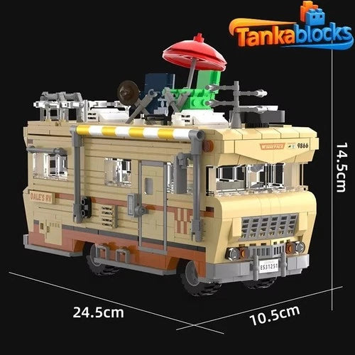 MOC 1288PCS Camper Van building blocks DIY Model Set Birthday Christmas gift